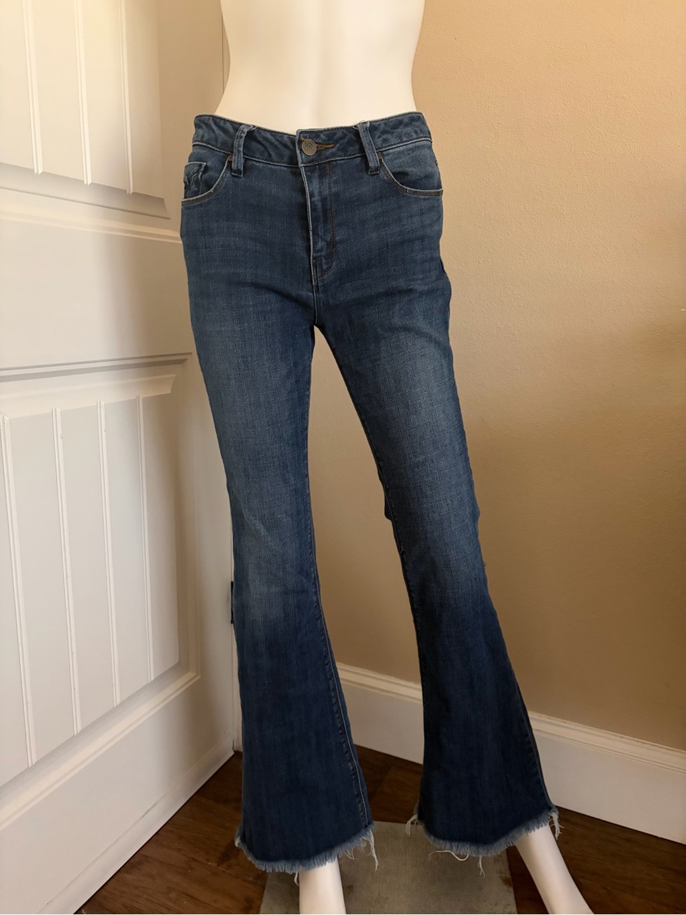 Anthropologie Unpublished Flare Jeans Dark Blue